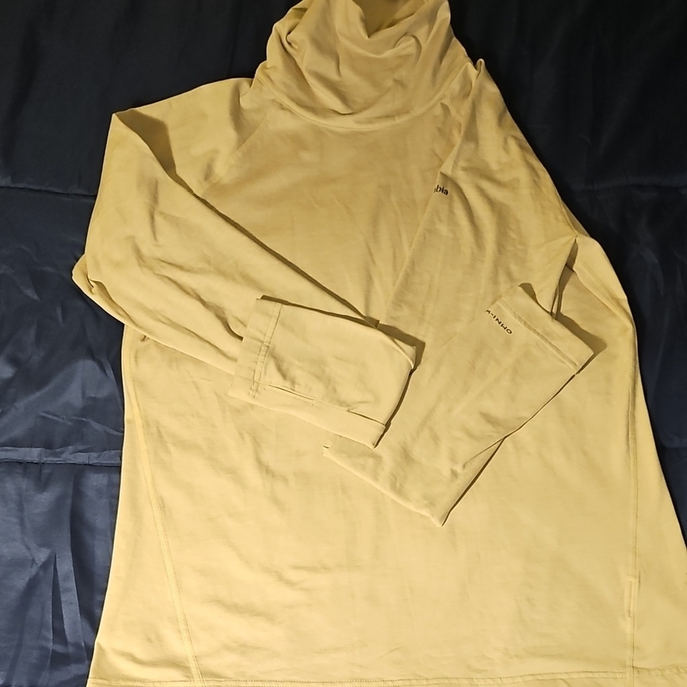 Cream Turtleneck Long Sleeve Top
